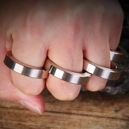 304 Stainless Steel Folding Knuckles - Four Finger Transformable Security Friendly