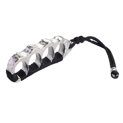 Brass Knuckles Titanium Hand-Hammered Crater CNC One-Piece Self-Defense EDC Knuckle Duster