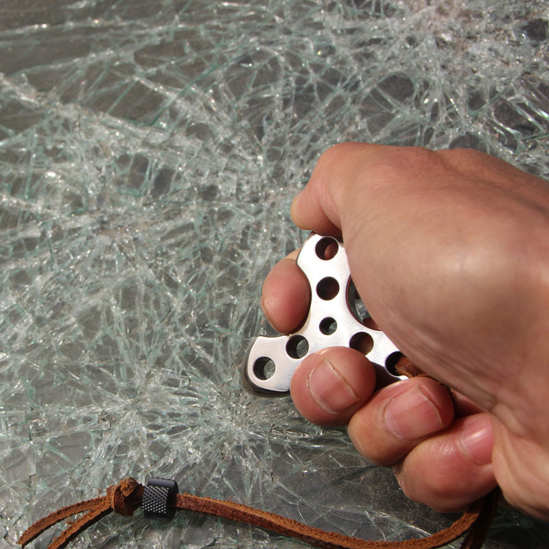 TC4 Titanium Knuckle Pendant - CNC Machined Wearable Self-Defense EDC Tool