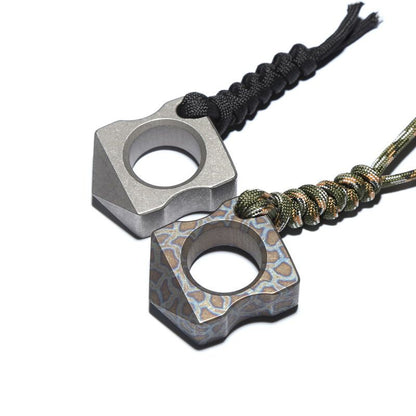 Titanium Defense Ring - Two-Finger Window Breaker EDC Self-Defense Emergency Tool