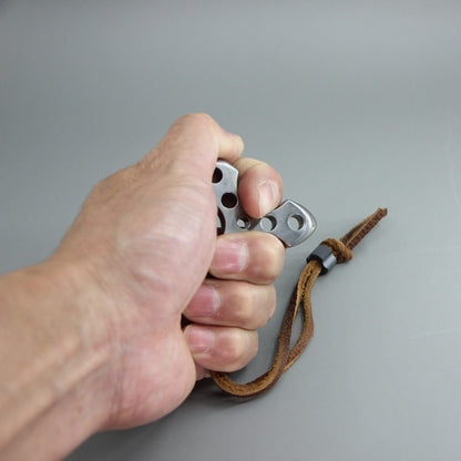 TC4 Titanium Knuckle Pendant - CNC Machined Wearable Self-Defense EDC Tool