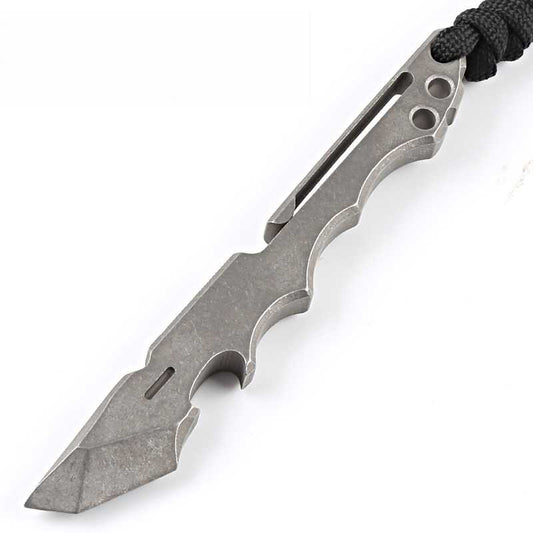 Titanium Mini Pry Bar - Multi-Function EDC Tool Bottle Opener & Self-Defense Carry