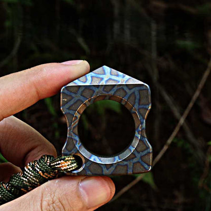 Titanium Defense Ring - Two-Finger Window Breaker EDC Self-Defense Emergency Tool