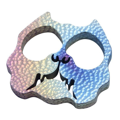 Titanium Two Finger Knuckles - Meteor Crater Oxidized Firing Ultra Light