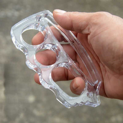 Knuckle Duster – Polycarbonate 4 Finger Transparent Non-Metal Lightweight EDC